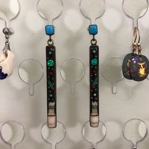 Sterling silver space earrings